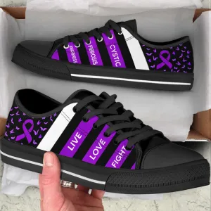 Cystic Fibrosis Shoes Plaid Low Top Shoes Canvas Shoes, Best Canvas Shoes, Low Top Sneaker