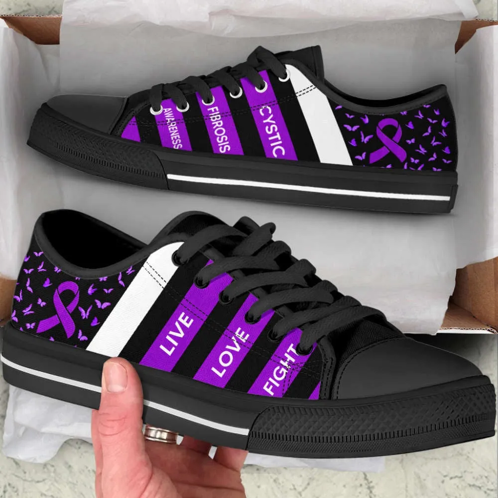 Cystic Fibrosis Shoes Plaid Low Top Shoes Canvas Shoes, Best Canvas Shoes, Low Top Sneaker