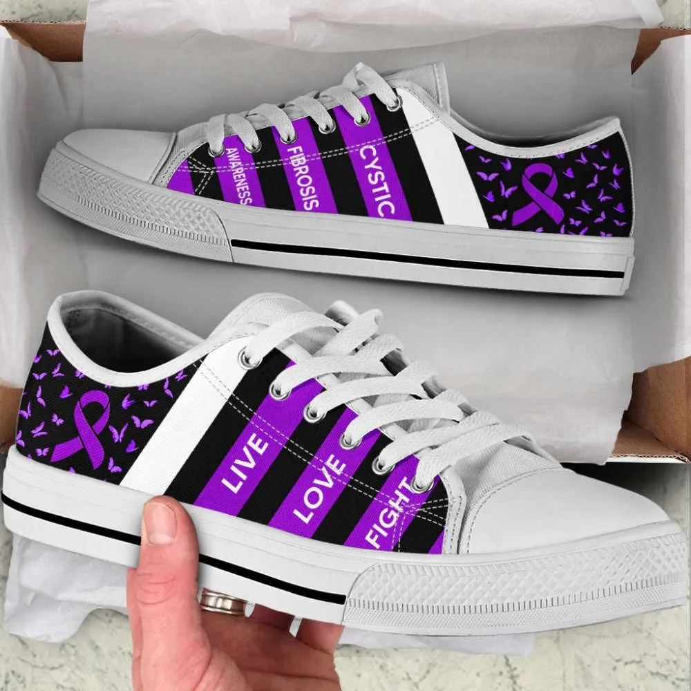 Cystic Fibrosis Shoes Plaid Low Top Shoes Canvas Shoes, Best Canvas Shoes, Low Top Sneaker