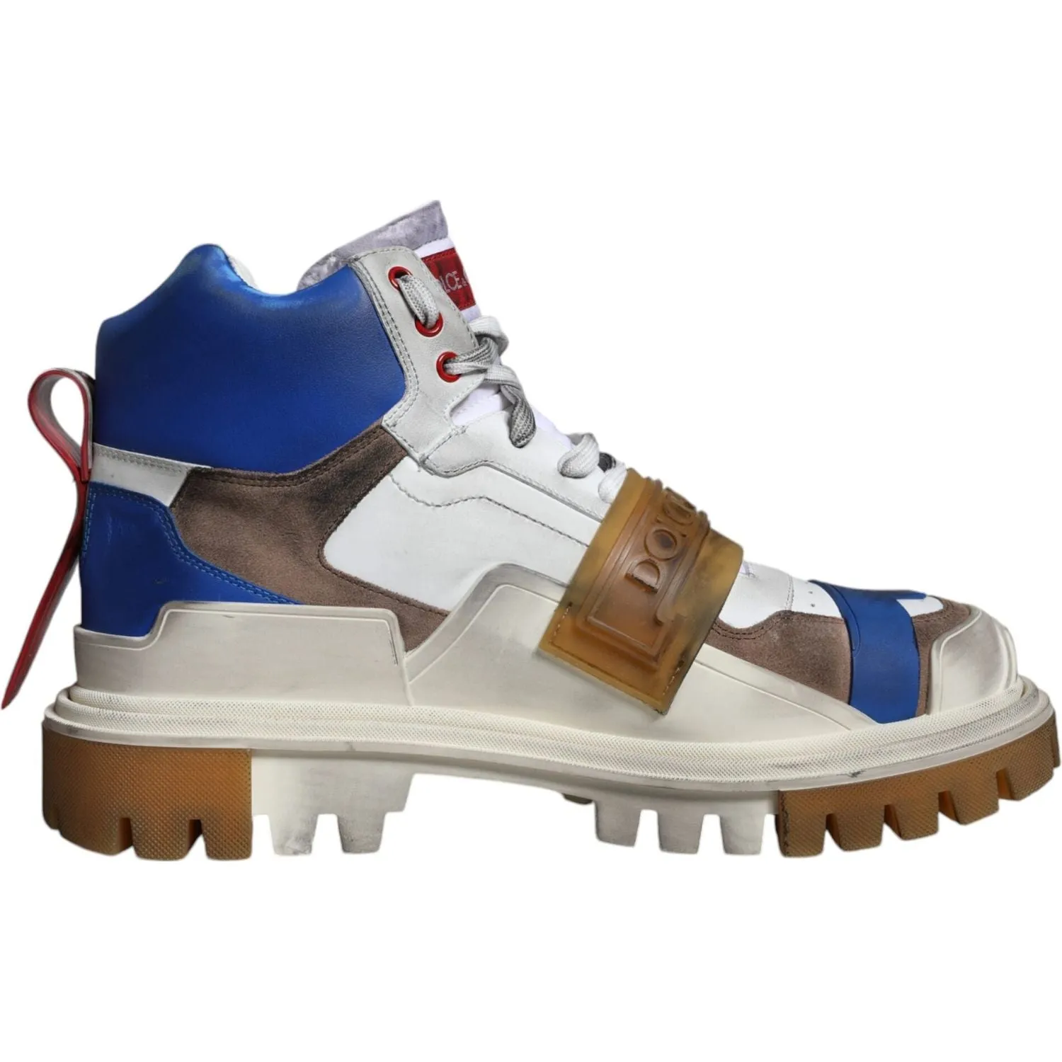 Dolce & Gabbana Multicolor Leather Trekking Sneakers Boots Shoes