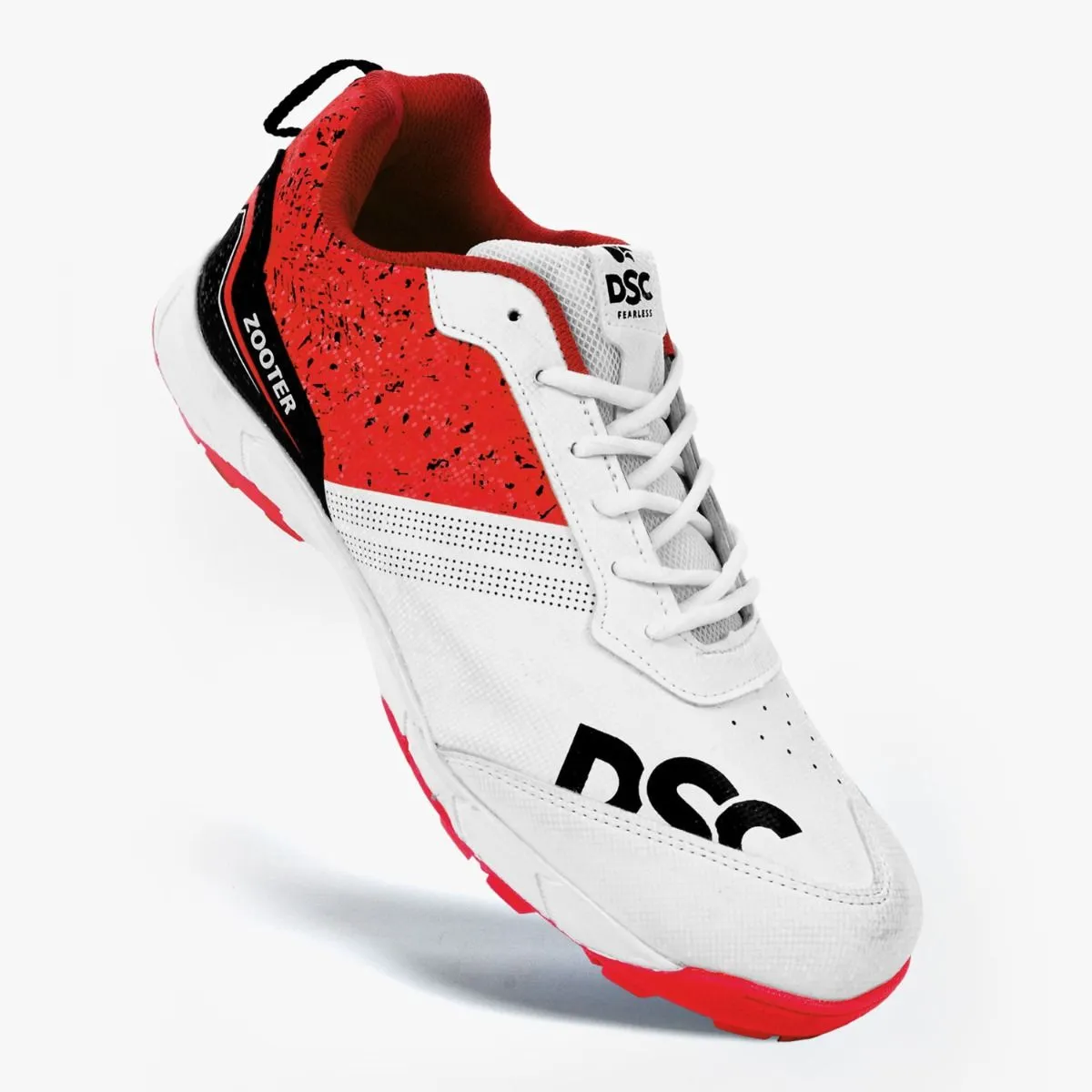 DSC Zooter Cricket Shoes (White/Red)