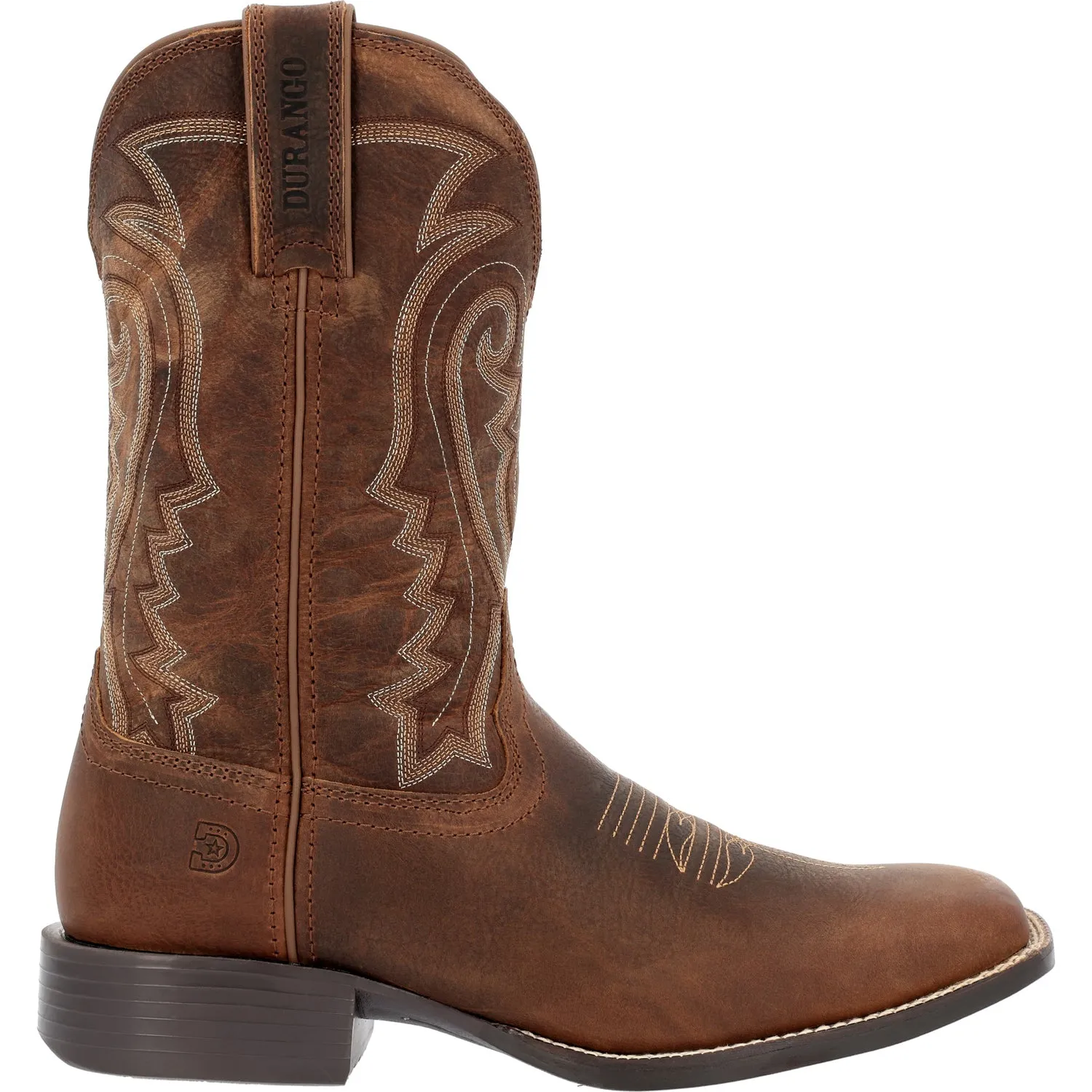 Durango Mens Westward Western Prairie Brown Leather Cowboy Boots