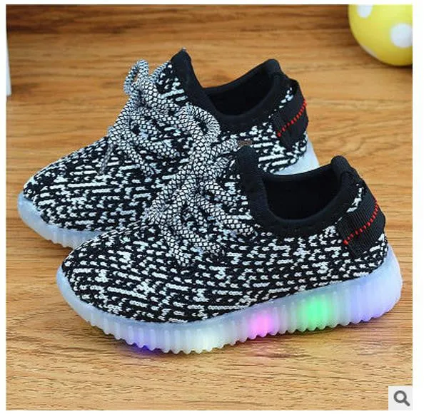 Eur21-36 kids new fashion children shoes with led light up shoes luminous glowing sneakers toddler boys girls shoes led sneakers