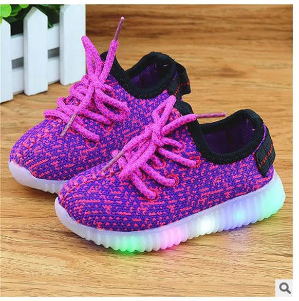 Eur21-36 kids new fashion children shoes with led light up shoes luminous glowing sneakers toddler boys girls shoes led sneakers