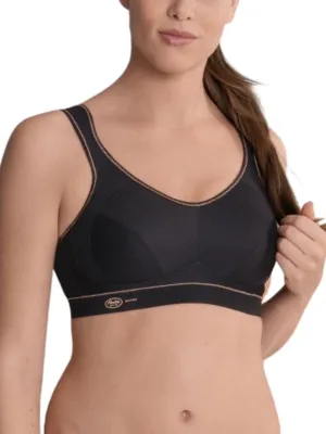 Extreme Control Sports Bra - Black/Gold