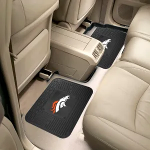 Fanmats Denver Broncos Back Seat Car Utility Mats - 2 Piece Set