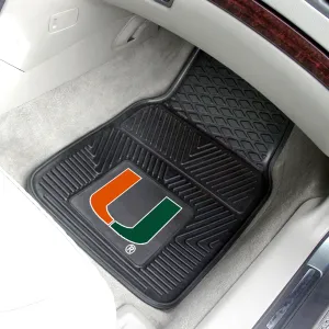 Fanmats Miami Hurricanes Heavy Duty Car Mat Set - 2 Pieces