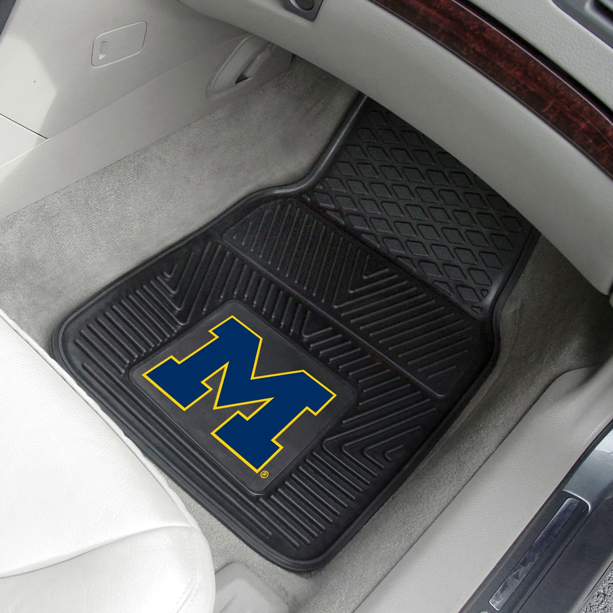 Fanmats Michigan Wolverines Heavy Duty Car Mat Set - 2 Pieces