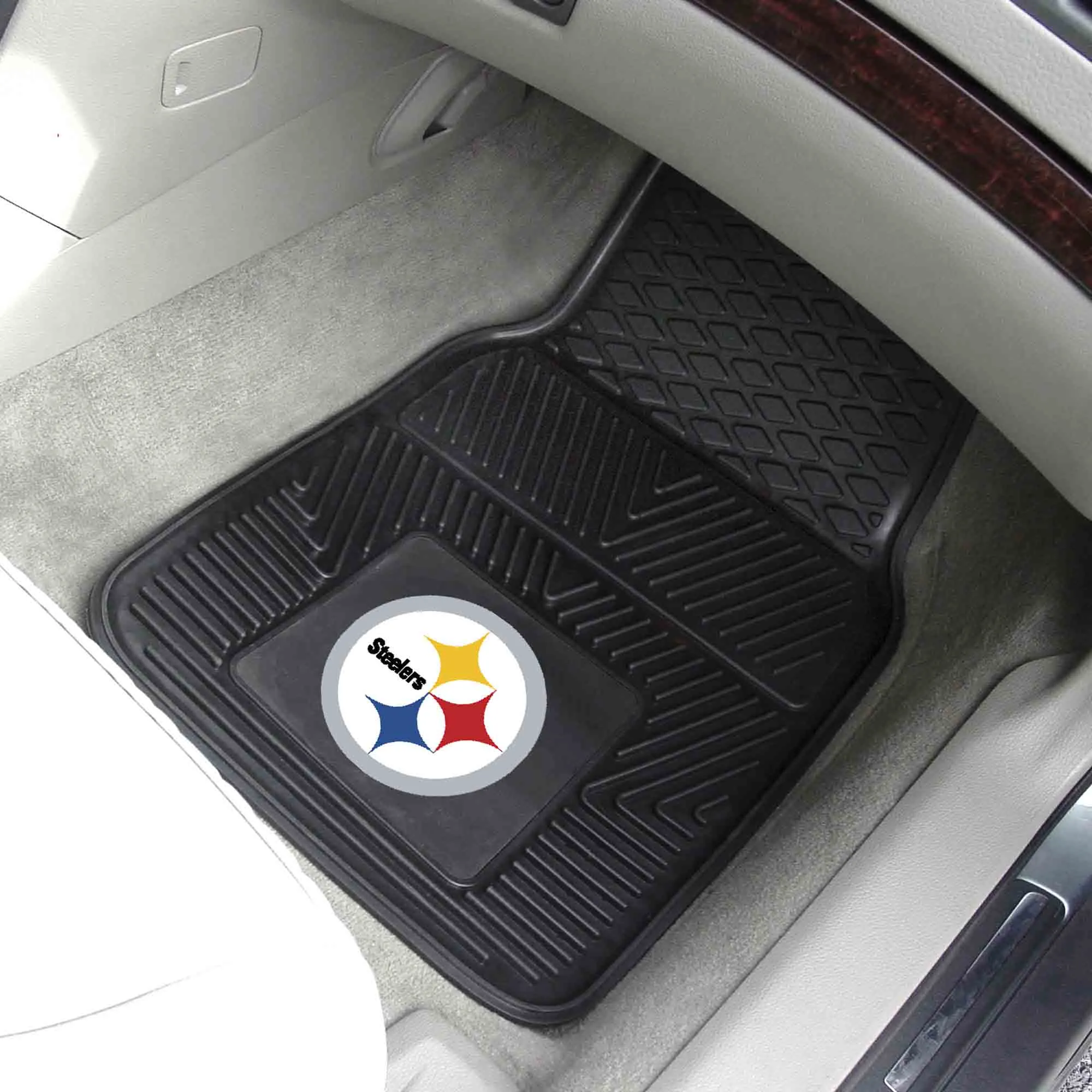 Fanmats Pittsburgh Steelers Heavy Duty Car Mat Set - 2 Pieces