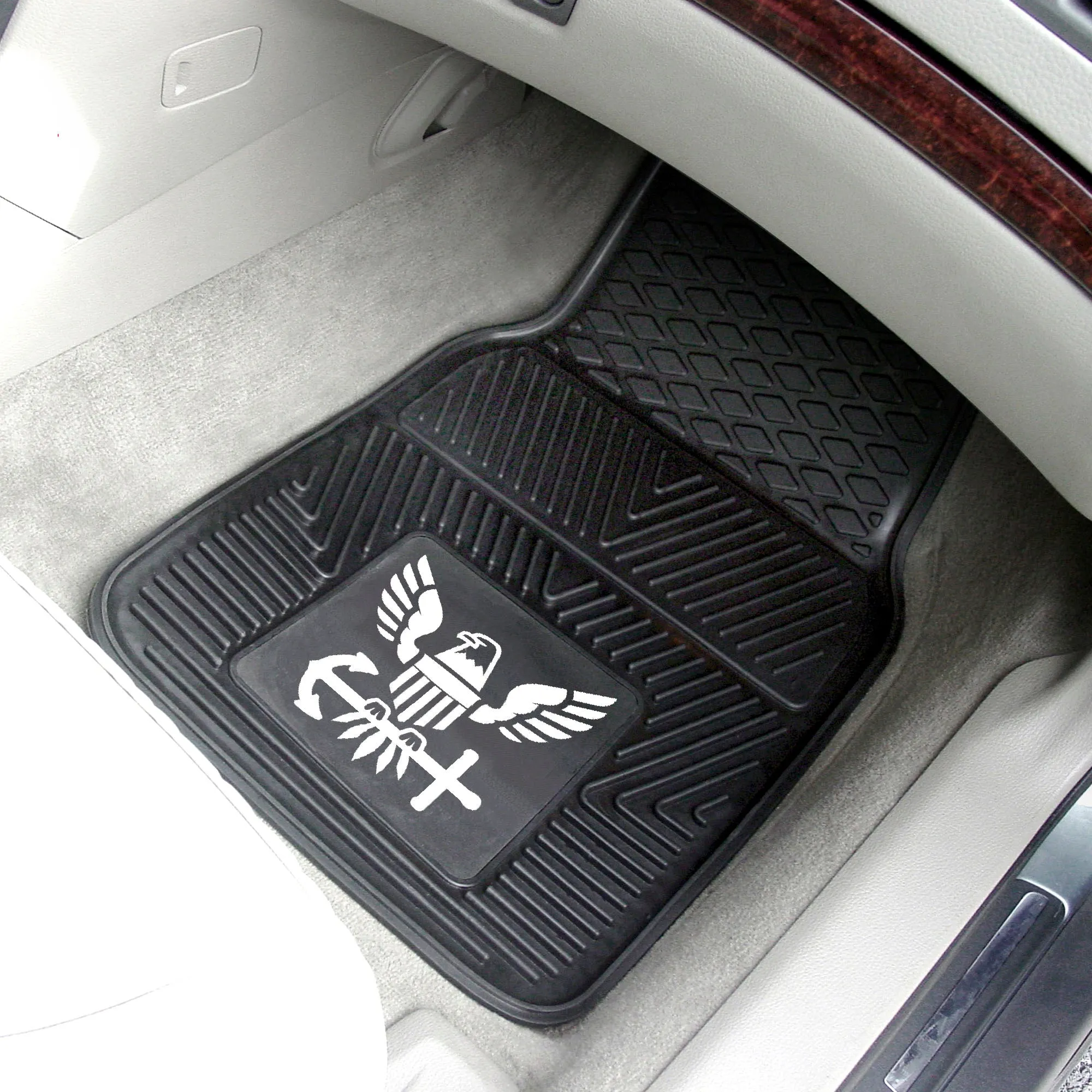 Fanmats U.S. Navy Heavy Duty Car Mat Set - 2 Pieces