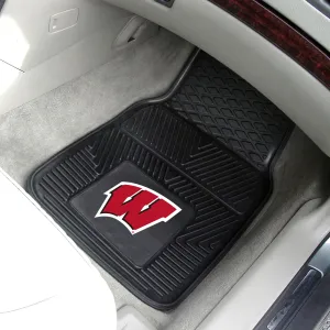 Fanmats Wisconsin Badgers Heavy Duty Car Mat Set - 2 Pieces