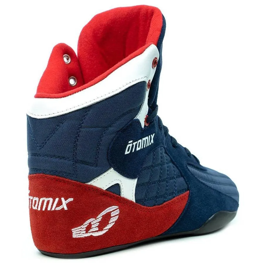 Female Bodybuilding Weightlifting Shoe Red White Blue Stingray