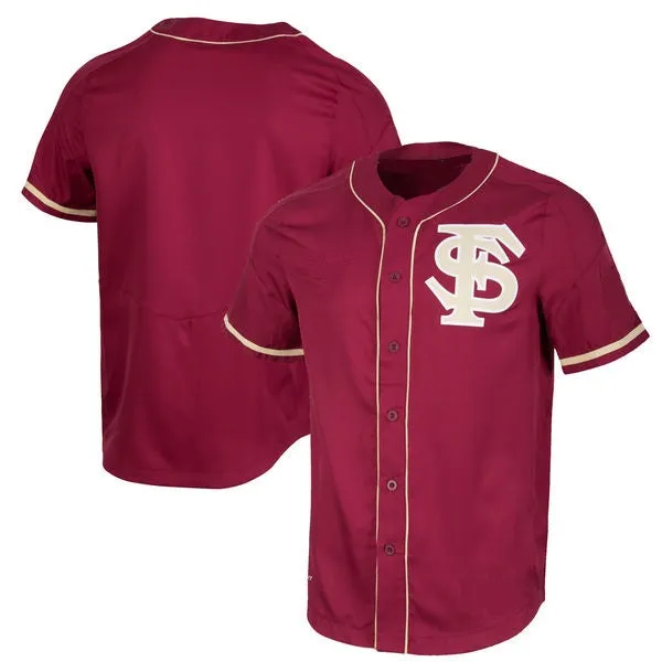 Florida State Seminoles Customizable College Style Baseball Jersey - 2 Styles Available