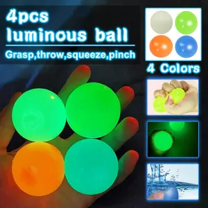 Fluorescent Sticky Wall Ball Sticky Target Ball Decompression Toy Kids Gift