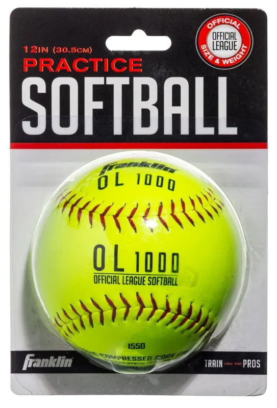 Franklin Sports OL 1000 Series 10981 Soft Ball, 12 in Dia, Synthetic :EA: QUANTITY: 1