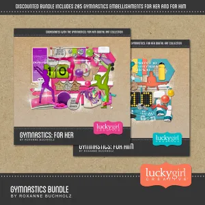 Gymnastics Digital Scrapbook Bundle