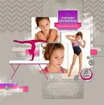 Gymnastics Digital Scrapbook Bundle