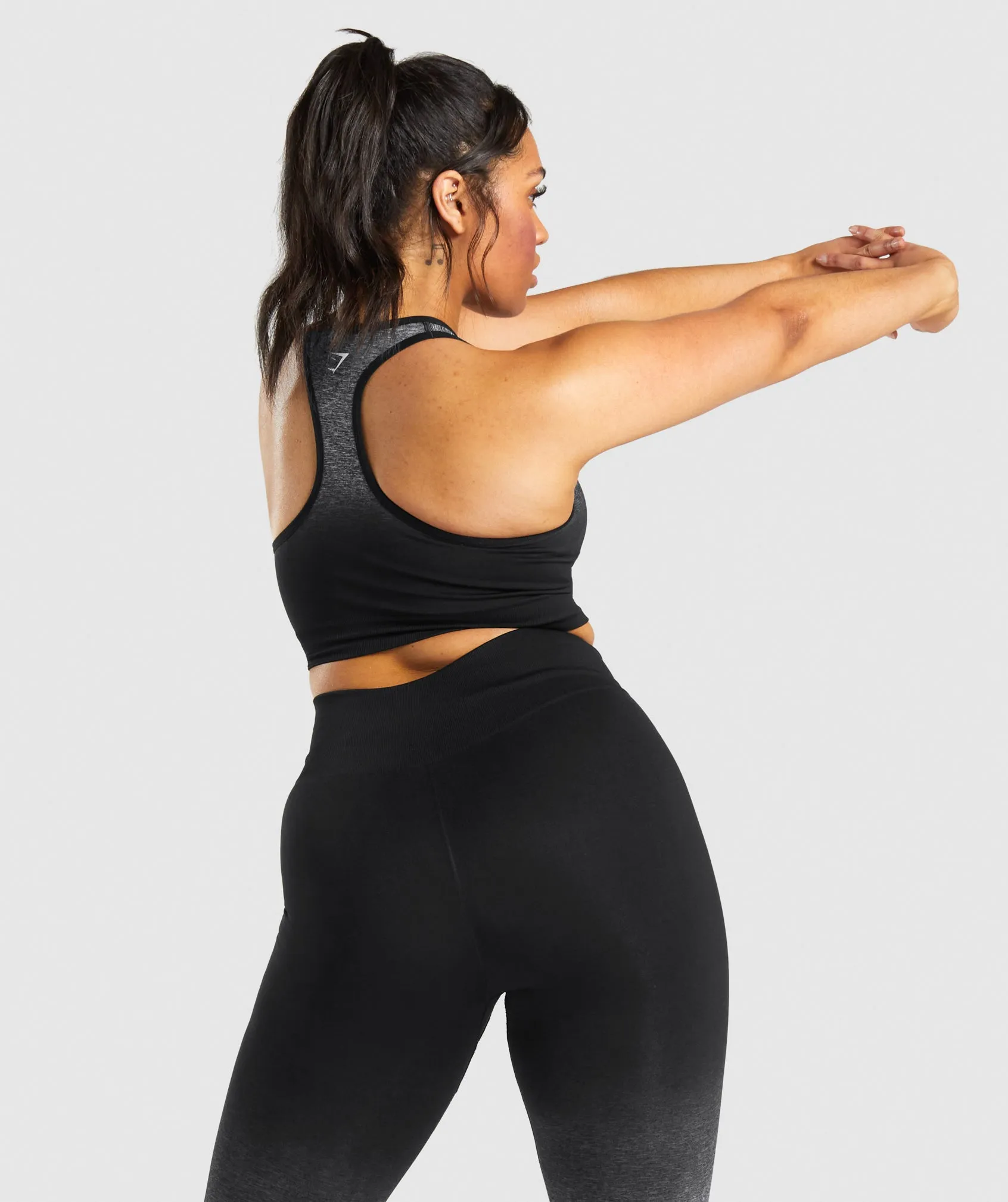 Gymshark Adapt Ombre Seamless Sports Bra - Black/Black Marl