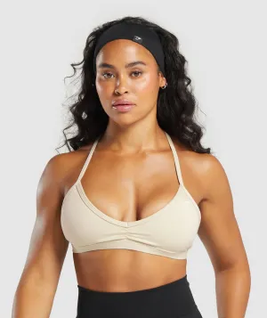 Gymshark Minimal Sports Bra - Ecru White