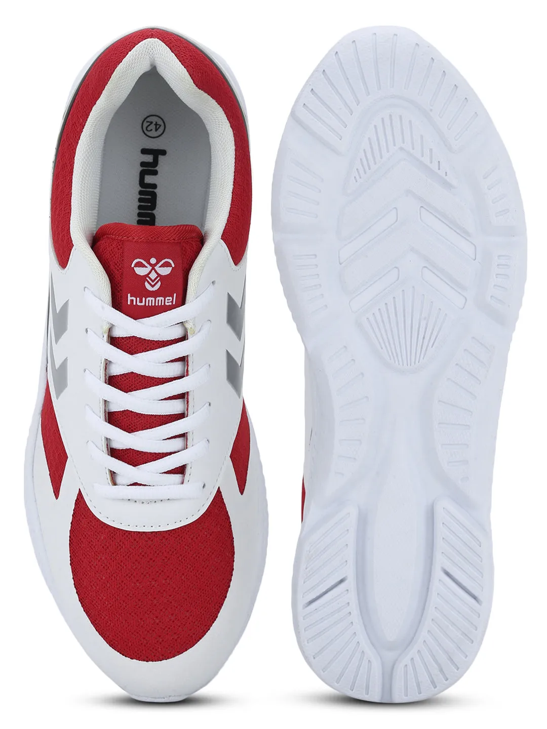 Handewitt Men White & Red Training Shoes