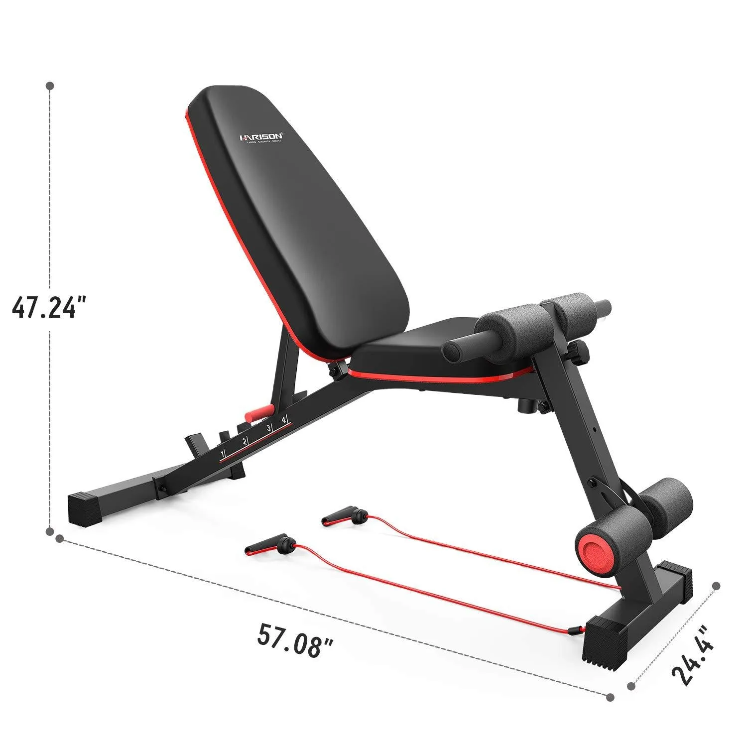 HARISON Weight Bench Adjustable-Utility Exercise Workout Bench for Home Gym Strength Training Multi-Purpose Folding Flat Incline Decline Bench Press