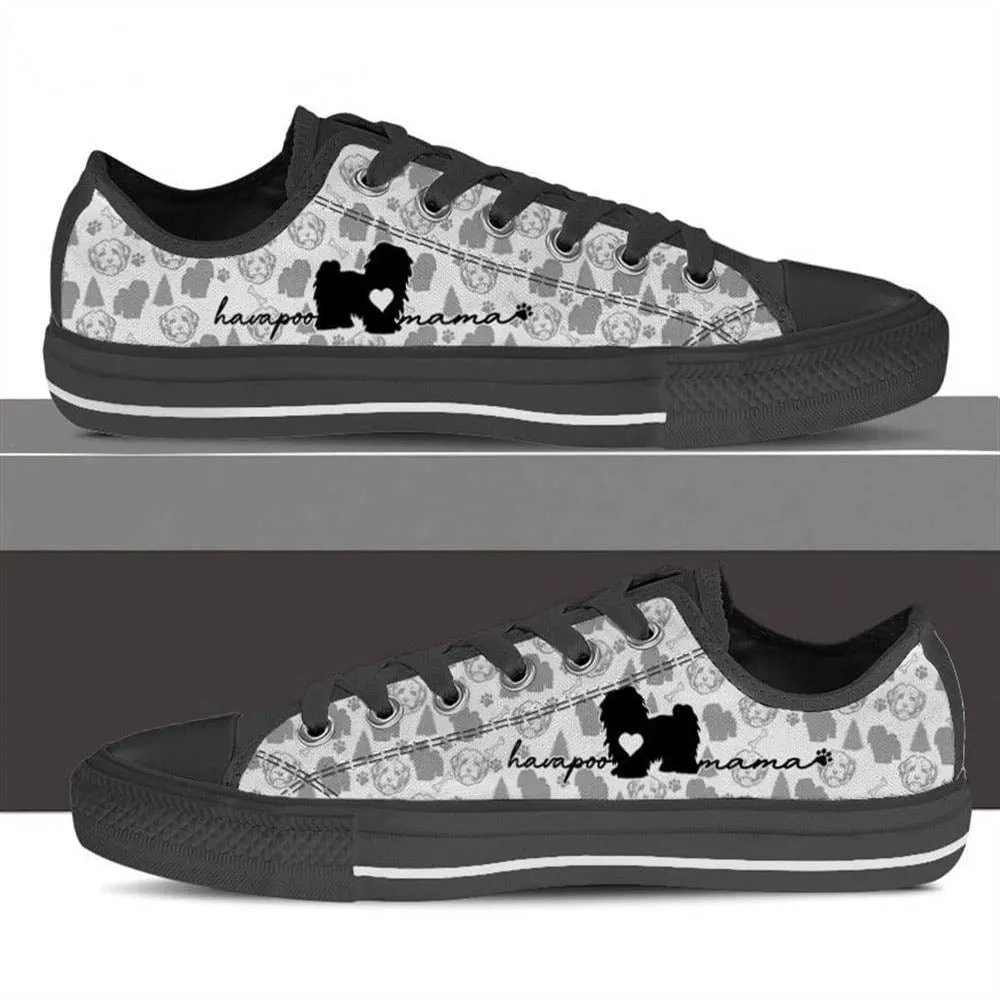 Havapoo Low Top Shoes, Dog Printed Shoes, Canvas Shoes For Men, Women