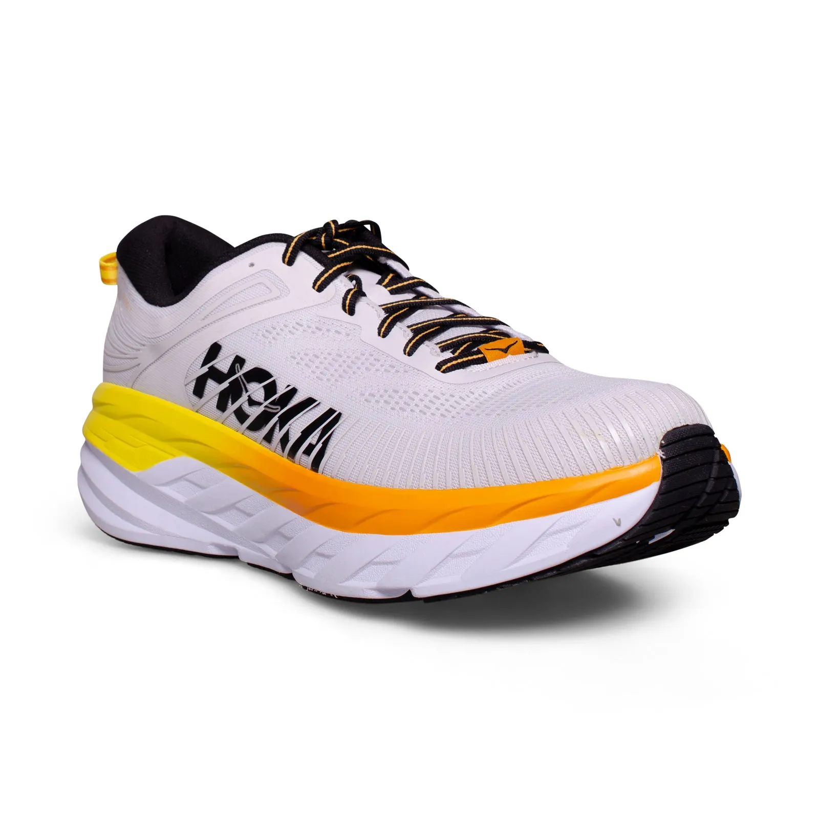 Hoka Bondi 7 Nimbus Cloud / Yellow Running Shoes - Men's