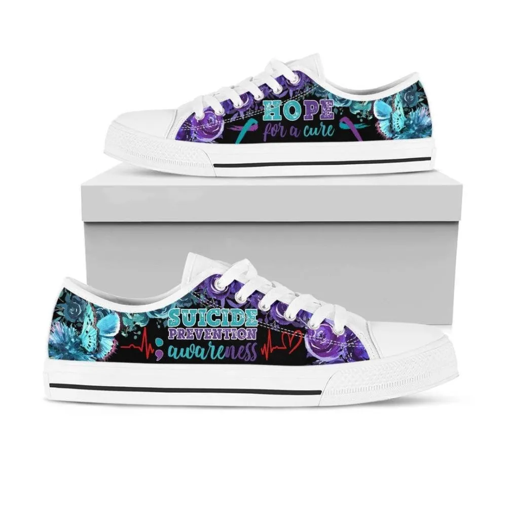 Hope for a cure Suicide Prevention Low Top Shoes, Best Canvas Shoes, Low Top Sneaker