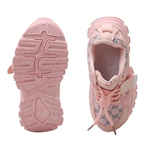 Hopscotch Girls TPR and Synthetic/PU All-Over Print Athletic Shoes in Pink Color, UK:9 (TB4-4316913)