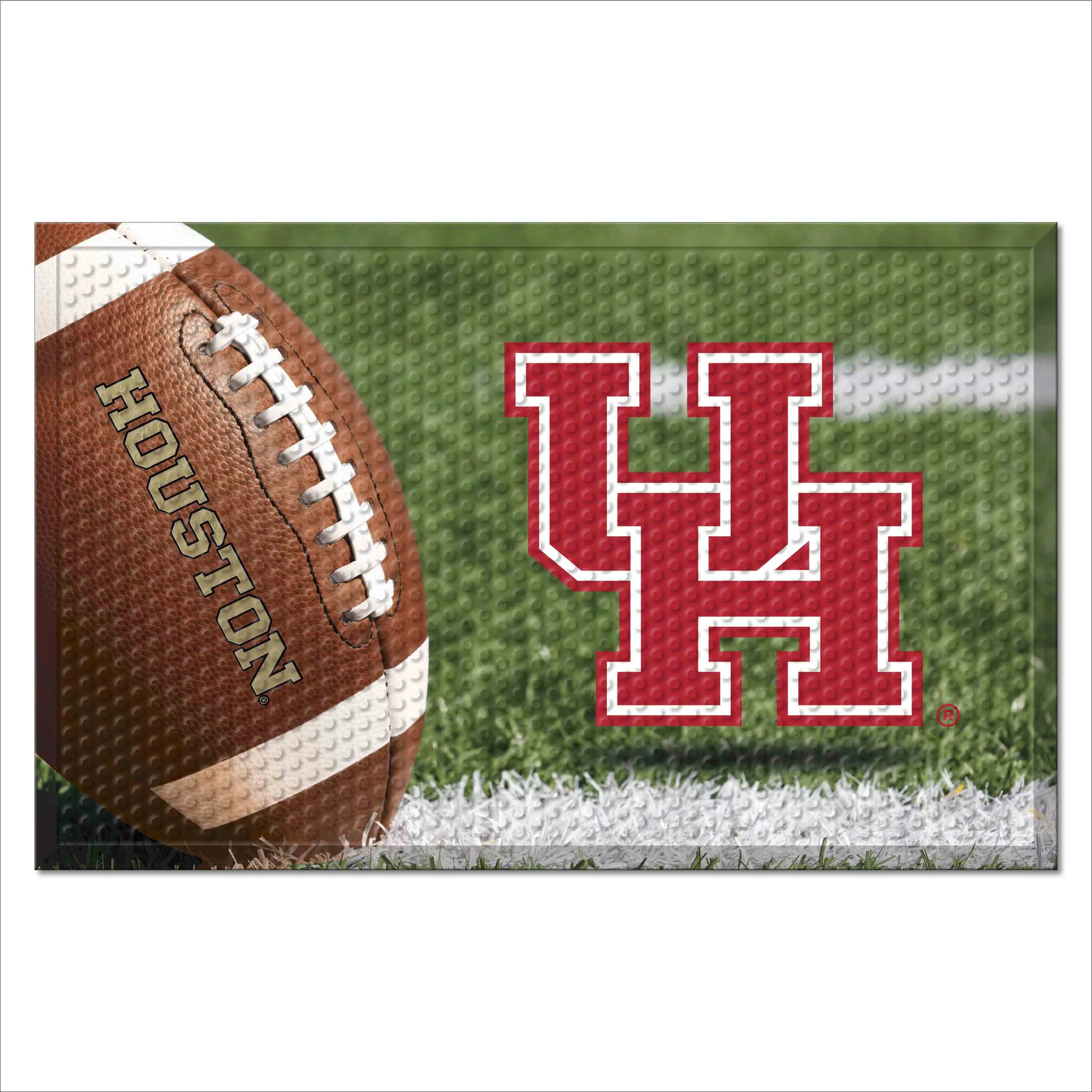 Houston Cougars Rubber Scraper Door Mat