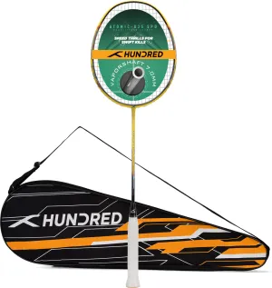 Hundred Atomic X 35 SPD X-Flex Shaft Strung Badminton Racquet (Yellow / Black)