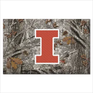 Illinois Illini Rubber Scraper Door Mat Camo