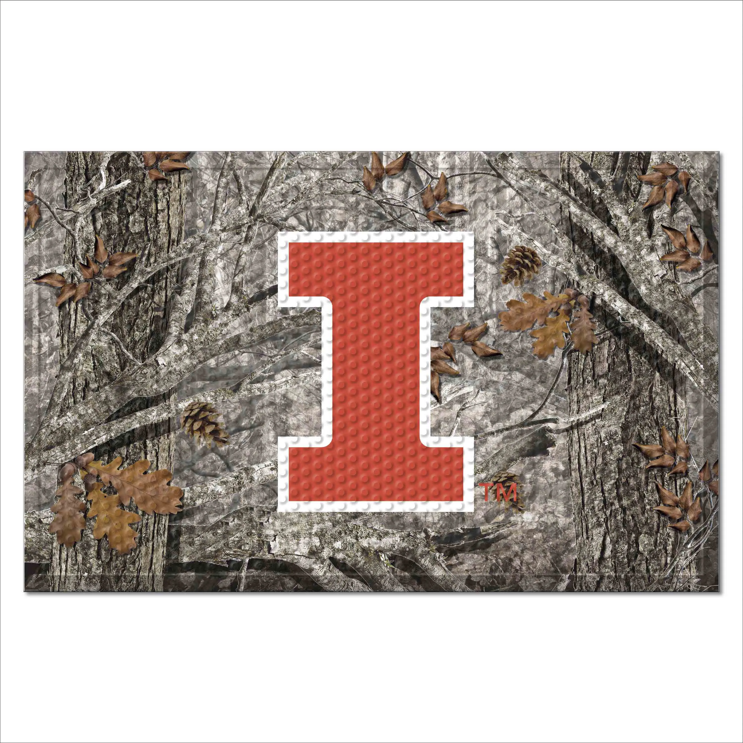 Illinois Illini Rubber Scraper Door Mat Camo