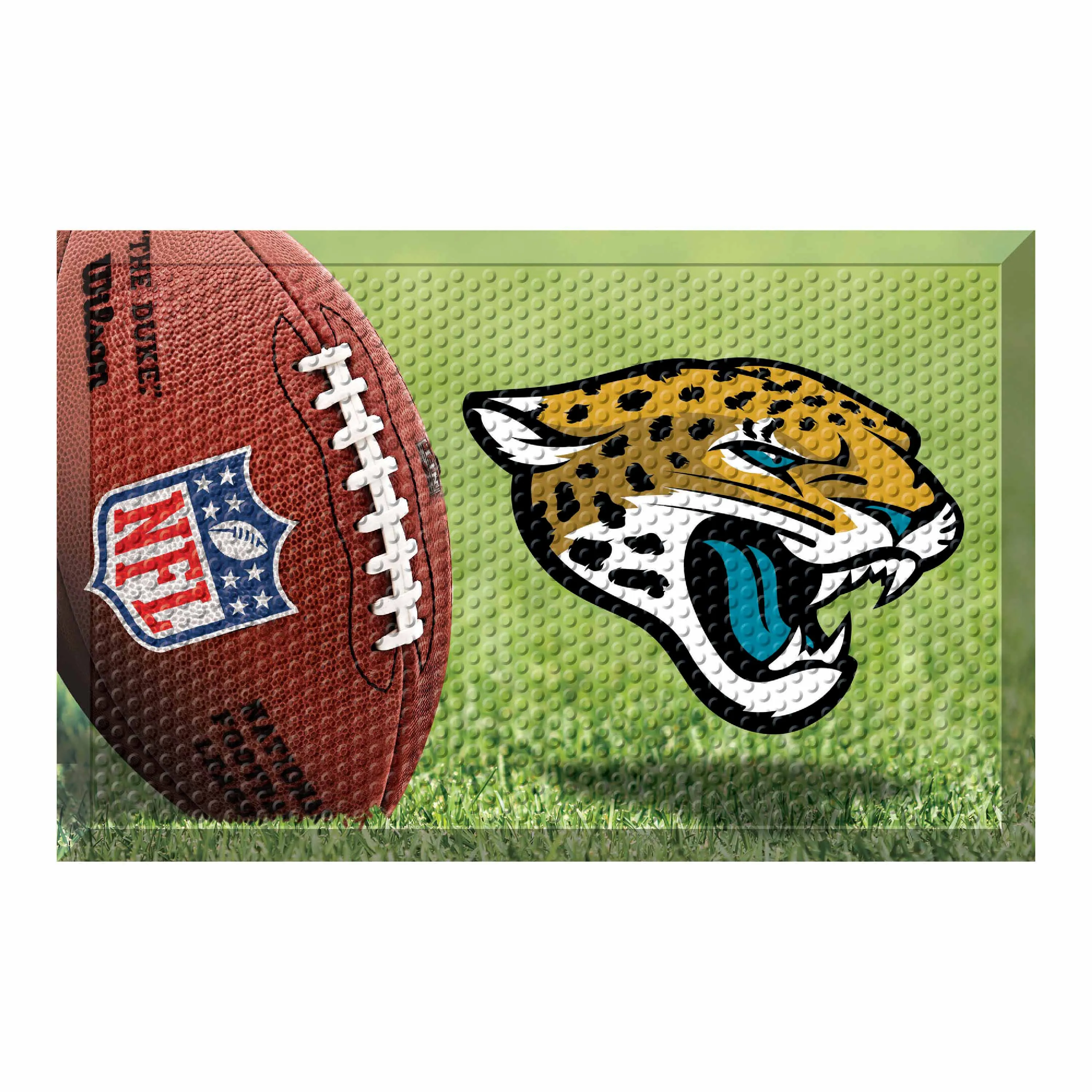 Jacksonville Jaguars Rubber Scraper Door Mat