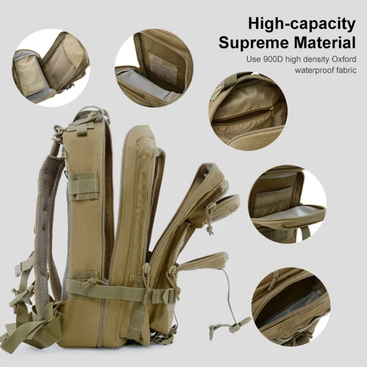 JUNSUNMAY J002 30L Waterproof Outdoor Molle Rucksack Backpack Camping Hiking Bag(Khaki)