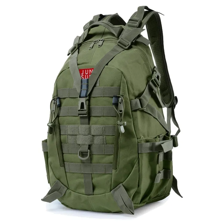 JUNSUNMAY J012 25L Waterproof Outdoor Sports Molle Rucksack Backpack with Reflective Stripe(Army Green)