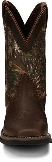 Justin Men's Stampede Trekker Camo Waterproof Pull-On Work Boots SE4676