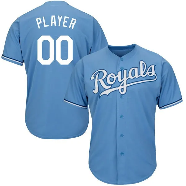 Kansas City Royals Customizable Pro Style Baseball Jersey - 2 Styles Available