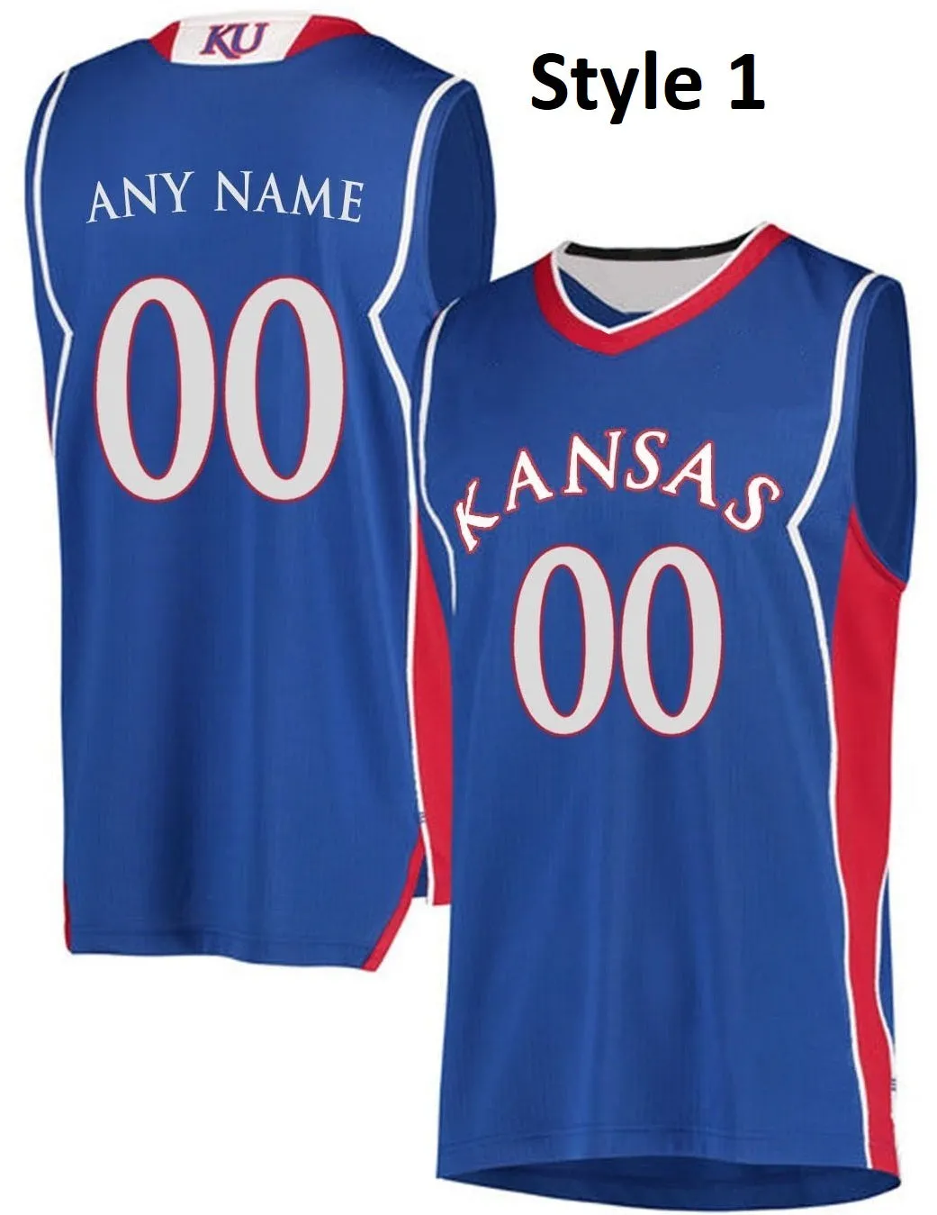 Kansas Jayhawks Customizable College Style Basketball Jersey