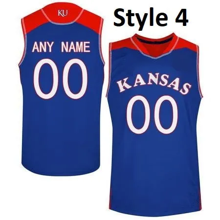 Kansas Jayhawks Customizable College Style Basketball Jersey