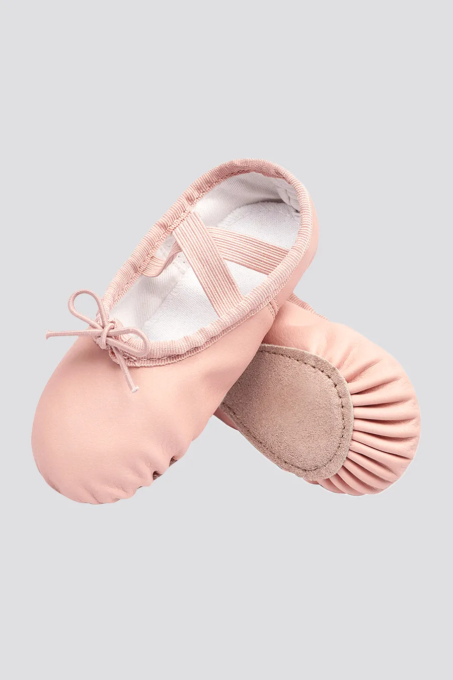 Kids PU Leather Ballet Shoes (Full Sole, With Lace)