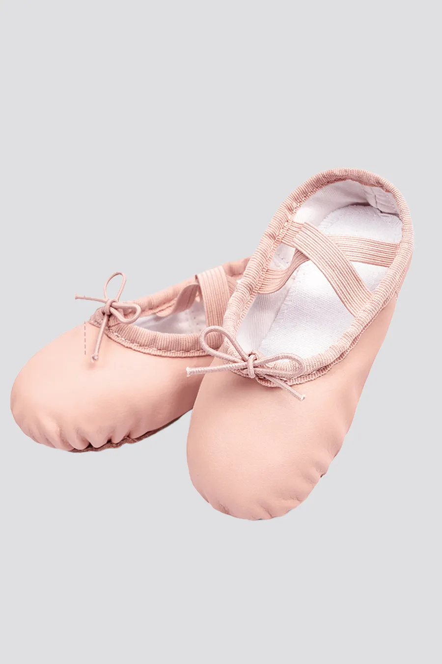 Kids PU Leather Ballet Shoes (Full Sole, With Lace)