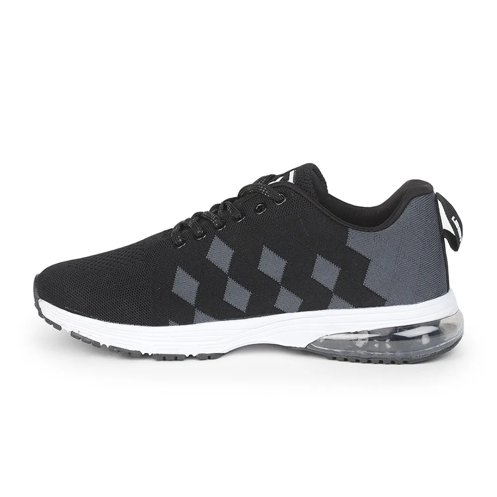 Leap7x Lacing Sports Shoes For Men (Black) CAPSULE-10 By Liberty