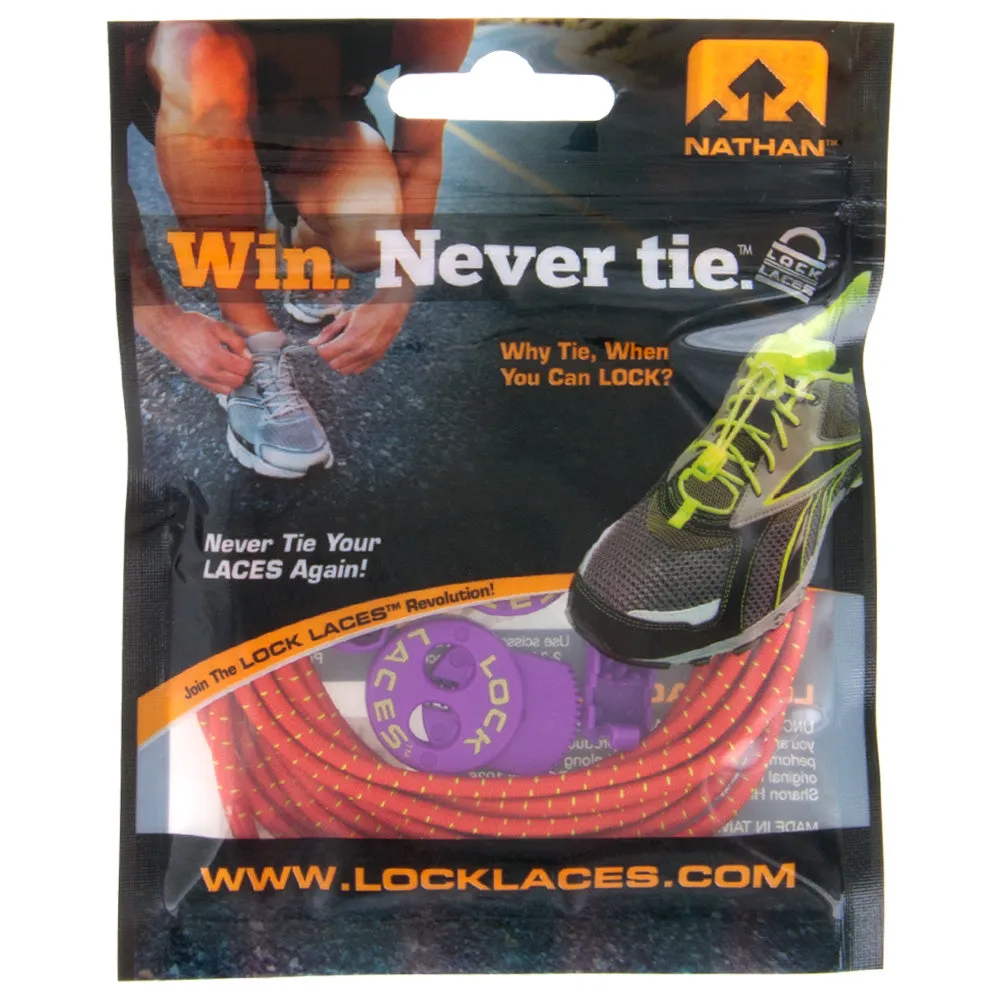 Lock Laces™ Nathan Sports Cactus Flower/Tangerine Tango