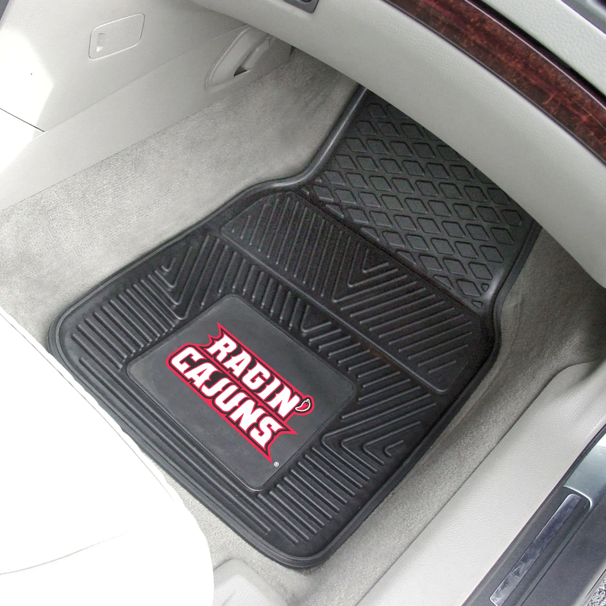 Louisiana-Lafayette Ragin' Cajuns Heavy Duty Car Mat Set - 2 Pieces