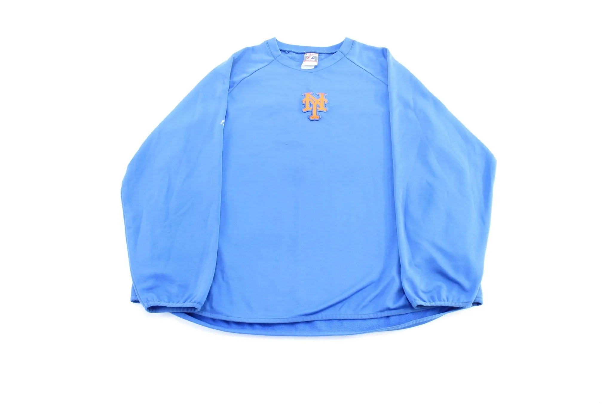 Majestic Embroidered New York Mets Pullover Sweatshirt