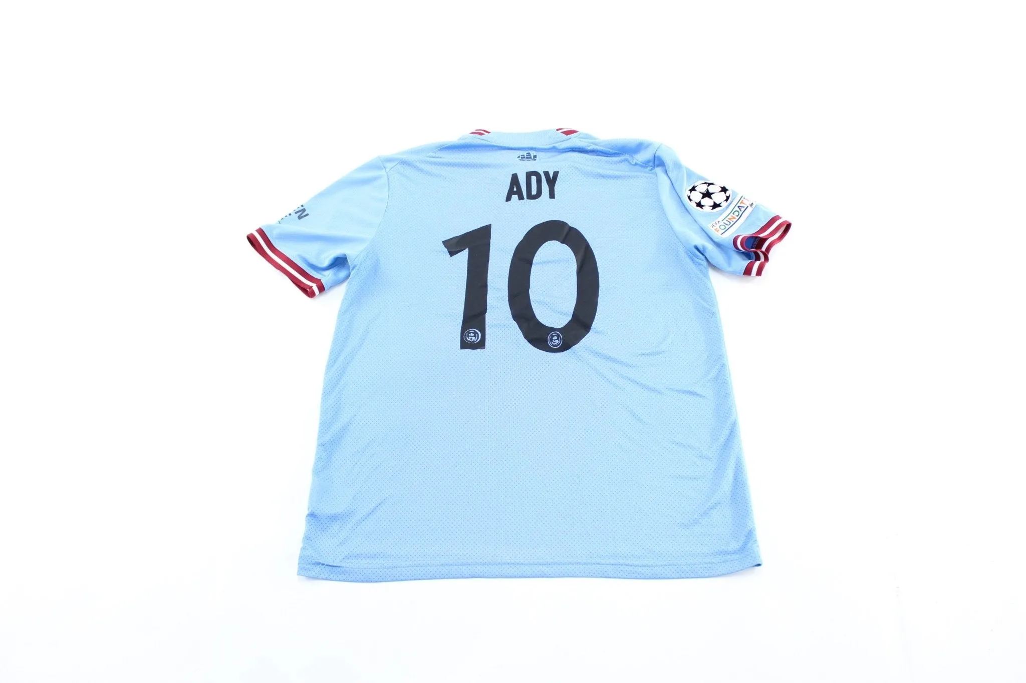 Manchester City Embroidered Patch Ady #10 Soccer Jersey