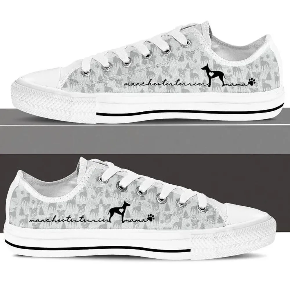 Manchester Terrier Low Top Shoes - Dog Walking Shoes Men Women, Dog Printed Shoes, Canvas Shoes For Men, Women