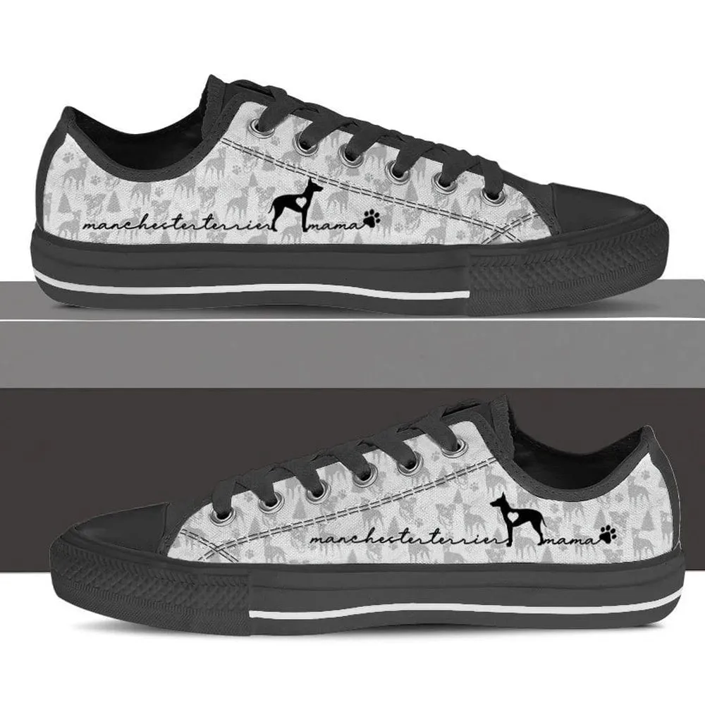 Manchester Terrier Low Top Shoes - Dog Walking Shoes Men Women, Dog Printed Shoes, Canvas Shoes For Men, Women