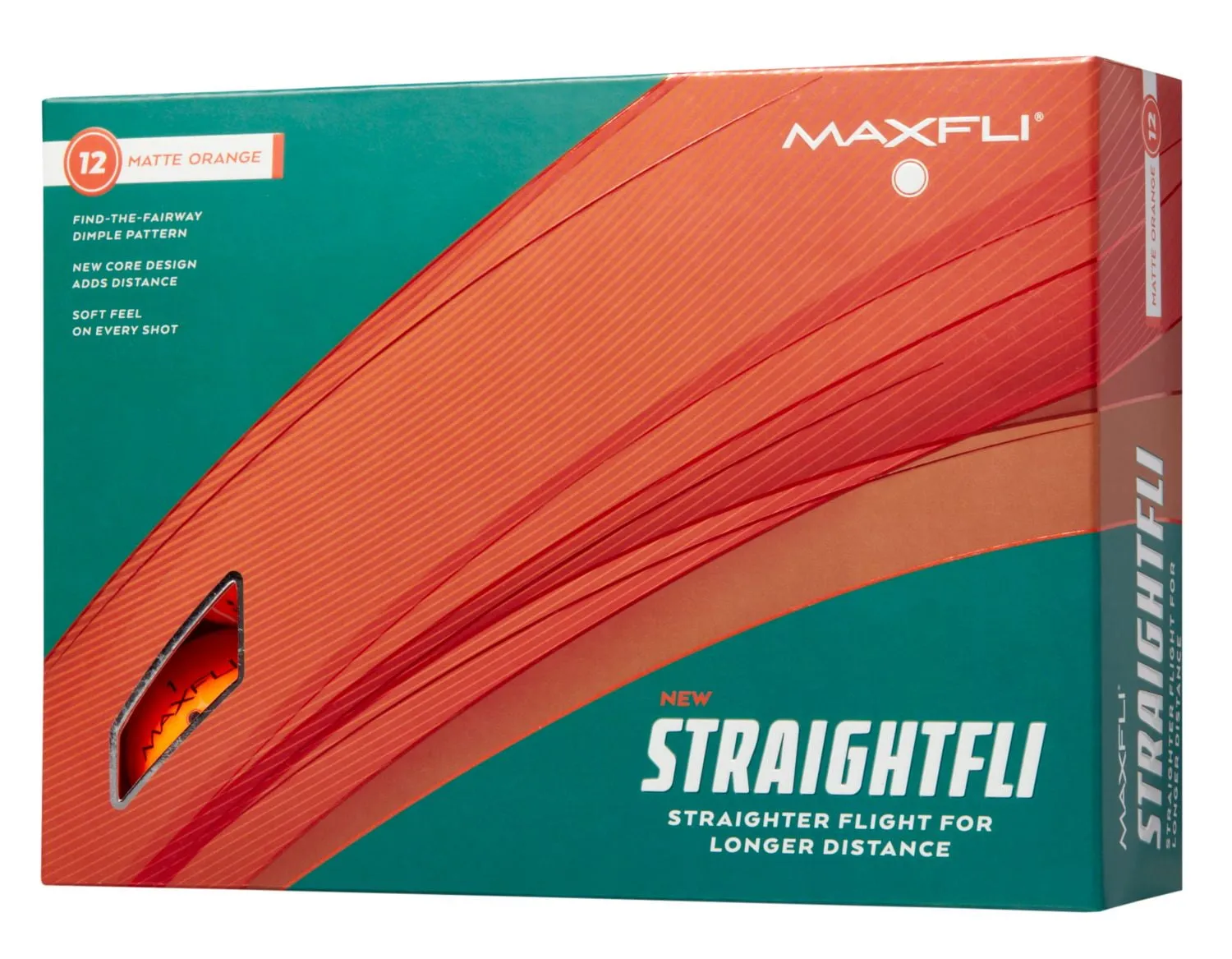 Maxfli 2023 Straightfli Matte Orange Golf Balls